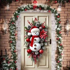 Festive Santa Claus Christmas Door Cover